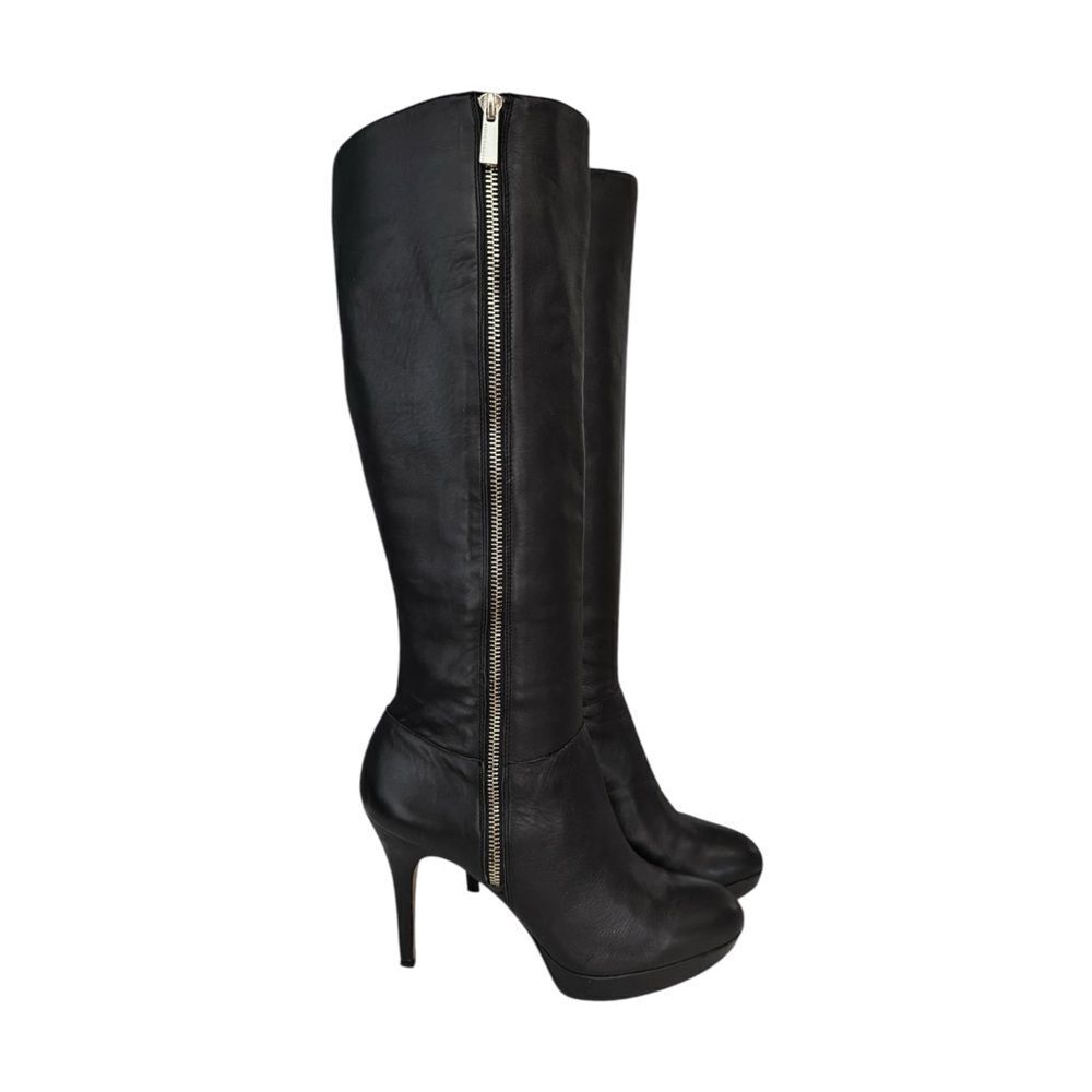 VINCE CAMUTO EUC Knee-high platform Leather boots in Black Size 9